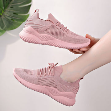 SH319 - Woven lace-up lazy shoes
